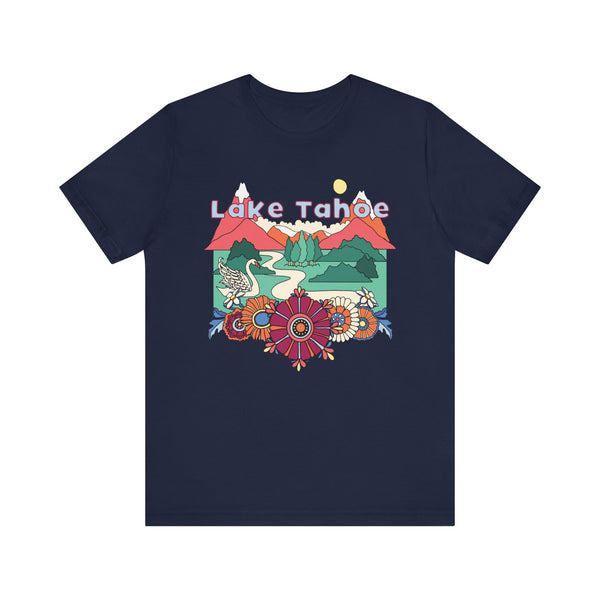 Lake Tahoe Shirt, California Retro T-Shirt, Hippie Style California tee, Lake Tahoe Mountain Shirt