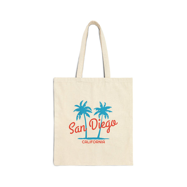 San Diego, California, Cotton Canvas Tote Bag