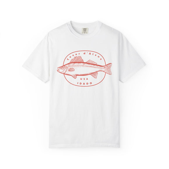 Coeur d Alene, Idaho Tee, Comfort Colors 100% Cotton Fishing T shirt