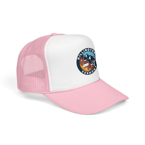Killington, Vermont Retro Ski Lift Mountain Foam Trucker Hat