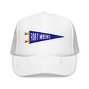 Fort Myers, Florida Pennant Trucker Hat — Retro Flag Foam Cap-5