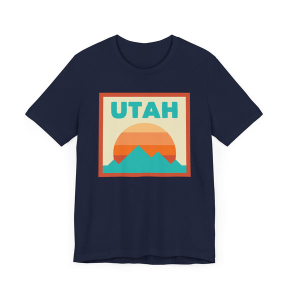 Retro Utah T-Shirt, Mountain Sun Tee, Unisex Graphic Shirt, Vintage Utah Top, Outdoor Adventure Clothing