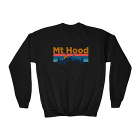 Mt Hood, Oregon Youth Sweatshirt - Unisex Kid's Mt Hood Crewneck Sweatshirt