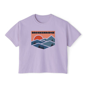 Buy orchid Women's Breckenridge, Colorado Boxy Graphic Tee - Slightly Cropped