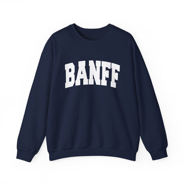 Buy navy Banff, Canada Sweatshirt - Unisex Graphic Crewneck