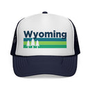 Wyoming Retro Trees Trucker Hat - Vintage Style Wyoming Cap-4