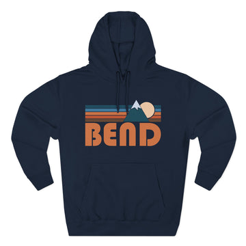 Buy navy Bend, Oregon Hoodie - Retro Mountain Unisex Sweatshirt