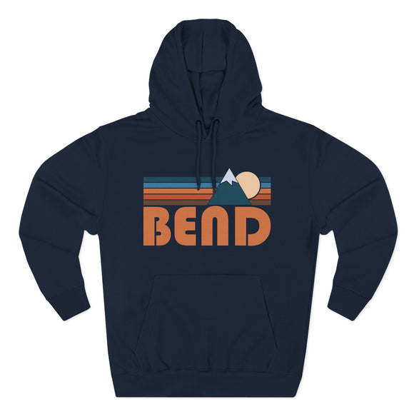 Bend, Oregon Hoodie - Retro Mountain Unisex Sweatshirt