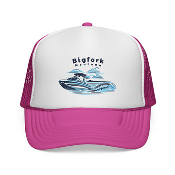 Buy pink Bigfork, Montana Wakeboard Boat Trucker Hat