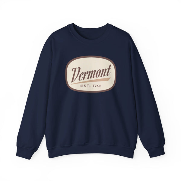 Vermont Sweatshirt - Unisex Retro Vermont Crewneck Sweatshirt
