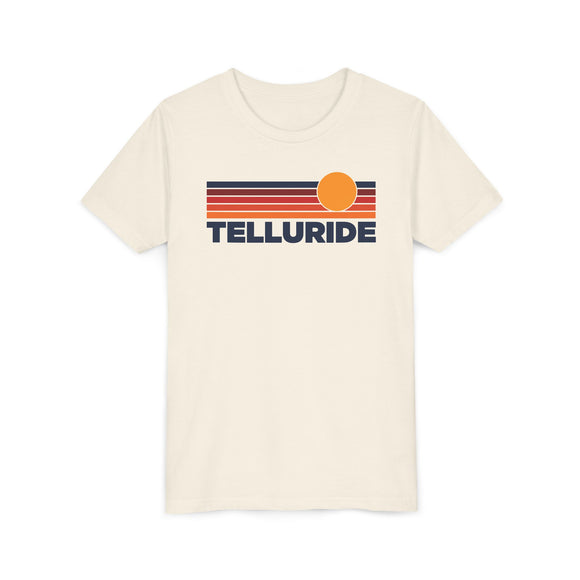 Telluride, Colorado Youth T-Shirt — Retro Sun Tee