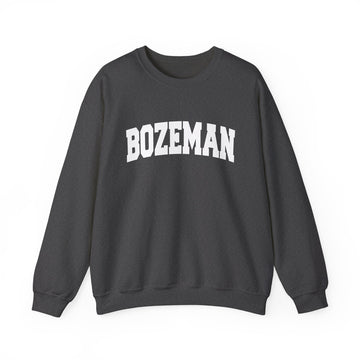Buy dark-heather Bozeman, Montana Sweatshirt - Unisex Graphic Crewneck