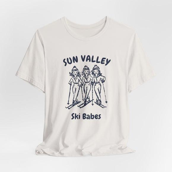 Sun Valley, Idaho Ski Babes T‑Shirt — Retro Skiing Graphic Tee