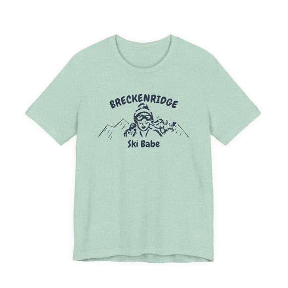 Breckenridge, Colorado Ski Babe T‑Shirt - Retro Skiing Graphic Tee