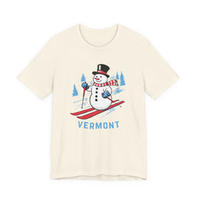Vermont T Shirt - Ski Snowman Graphic Vermont Tee - 0