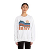 Banff, Canada Sweatshirt Retro Mountains, Banff Unisex Graphic Crewneck