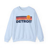 Detroit, Michigan Sweatshirt Retro Sun Unisex - Detroit Vintage Inspired Warm Pullover Jumper