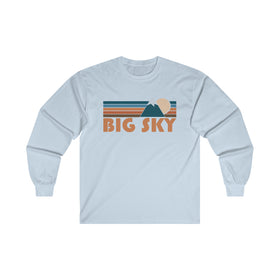 Big Sky, Montana Long Sleeve Shirt - Retro Unisex Big Sky Long Sleeve Tee