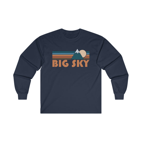 Big Sky, Montana Long Sleeve Shirt - Retro Unisex Big Sky Long Sleeve Tee