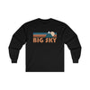 Big Sky, Montana Long Sleeve Shirt - Retro Unisex Big Sky Long Sleeve Tee