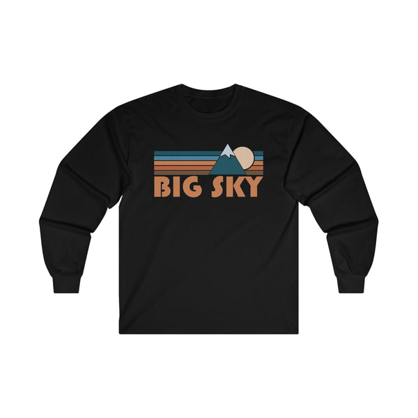 Big Sky, Montana Long Sleeve Shirt - Retro Unisex Big Sky Long Sleeve Tee