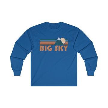 Big Sky, Montana Long Sleeve Shirt - Retro Unisex Big Sky Long Sleeve Tee - 0