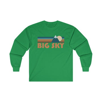Buy irish-green Big Sky, Montana Long Sleeve Shirt - Retro Unisex Big Sky Long Sleeve Tee