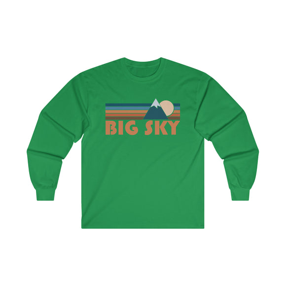 Big Sky, Montana Long Sleeve Shirt - Retro Unisex Big Sky Long Sleeve Tee