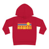 Hawaii Toddler Hoodie - Retro Sunrise Unisex Hawaii Toddler Sweatshirt