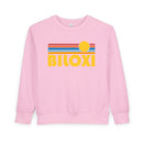Biloxi, Mississippi Toddler Sweatshirt - Retro Sun Biloxi Toddler Crewneck Sweatshirt-5