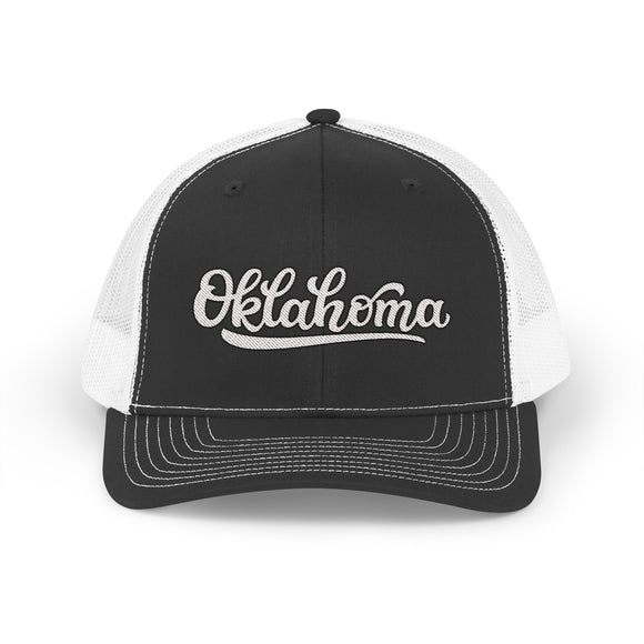 Oklahoma Snapback Trucker Cap - Embroidered Oklahoma Hat