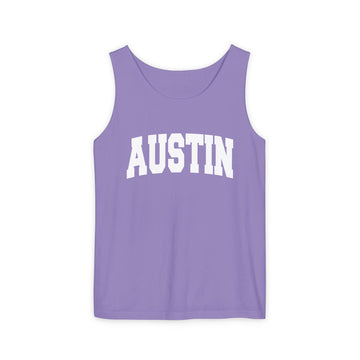 Buy violet Austin, Texas Tank Top Unisex | Comfort Colors - 100% Cotton