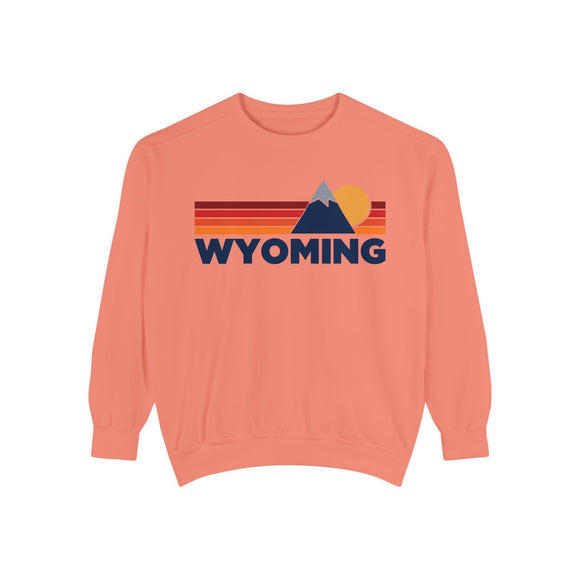 Wyoming Mountain Stripes Sweatshirt | Comfort Colors - 100% Cotton