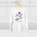 Premium Vermont Skiing Snowman Sweatshirt-6