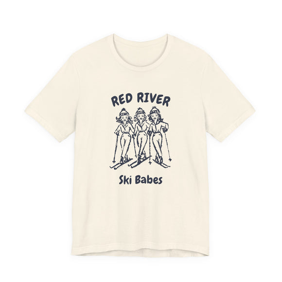 Red River, New Mexico Ski Babes T‑Shirt — Retro Skiing Graphic Tee