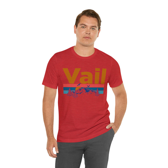 Vail, Colorado Shirt - Mountain Sunset Unisex Vail T-Shirt