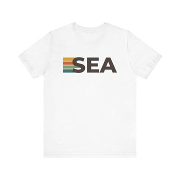 Seattle, Washington tee - SEA t shirt retro stripes - 0