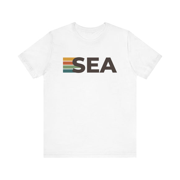 Seattle, Washington tee - SEA t shirt retro stripes