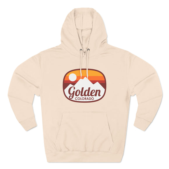 Premium Golden, Colorado Hoodie - Retro Unisex Golden Sweatshirt