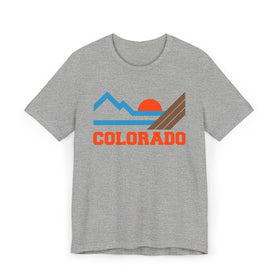 Buy athletic-heather Colorado Retro Mountains Sunset T-Shirt | Vintage Colorado Tee