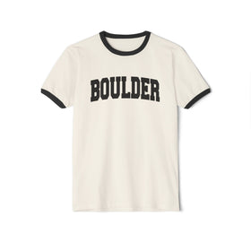 Boulder, Colorado Cotton Ringer Graphic Tee - Unisex Boulder T Shirt, Vintage Style Tee, Men's/Women's Tee