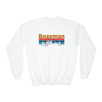 Bozeman, Montana Youth Sweatshirt - Unisex Kid's Bozeman Crewneck Sweatshirt