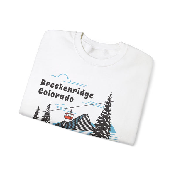 Breckenridge, Colorado Sweatshirt - Unisex Retro Ski Mountain Gondola Breckenridge Sweatshirt