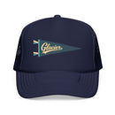 Glacier National Park Pennant Trucker Hat — Vintage Foam Mesh Cap-2