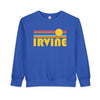Irvine, California Toddler Sweatshirt - Retro Sun Irvine Toddler Crewneck Sweatshirt