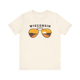Wisconsin T Shirt - Sunglasses Lake Graphic Wisconsin Tee - 0