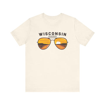 Wisconsin T Shirt - Sunglasses Lake Graphic Wisconsin Tee - 0