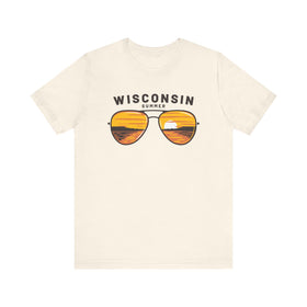 Wisconsin T Shirt - Sunglasses Lake Graphic Wisconsin Tee