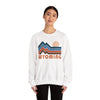 Wyoming Sweatshirt Retro Mountains, Wyoming Unisex Graphic Crewneck