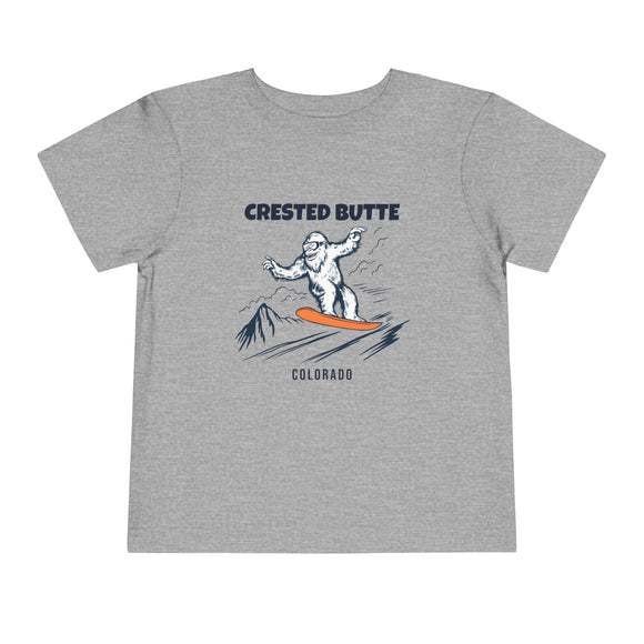 Crested Butte, Colorado Yeti Snowboard Toddler Tee